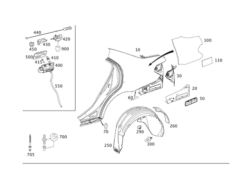 Rear Fender for 2014 Mercedes-Benz E 63 AMG&reg; #0