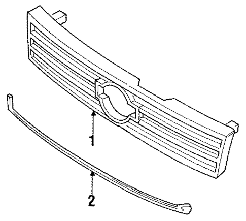 Grille & Components for 1992 Nissan Sentra #0
