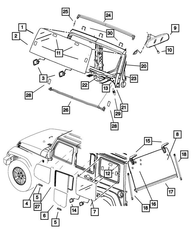 5182378AD - Glass: Windshield for Mopar Image