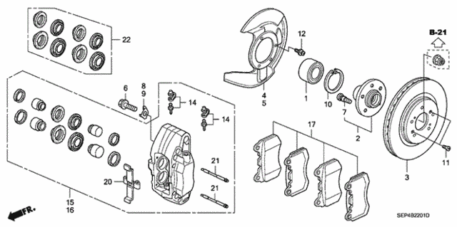 Front Brake (2) for 2004 Acura TL #0