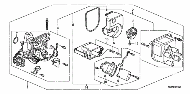 Distributor (TEC) for 1995 Honda Civic del Sol #0