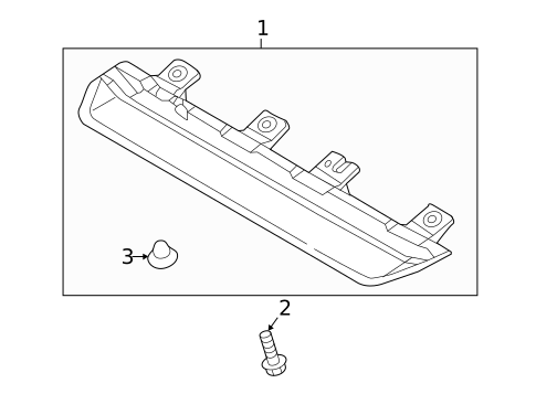 High Mounted Stop Lamp for 2025 Genesis G80 #0