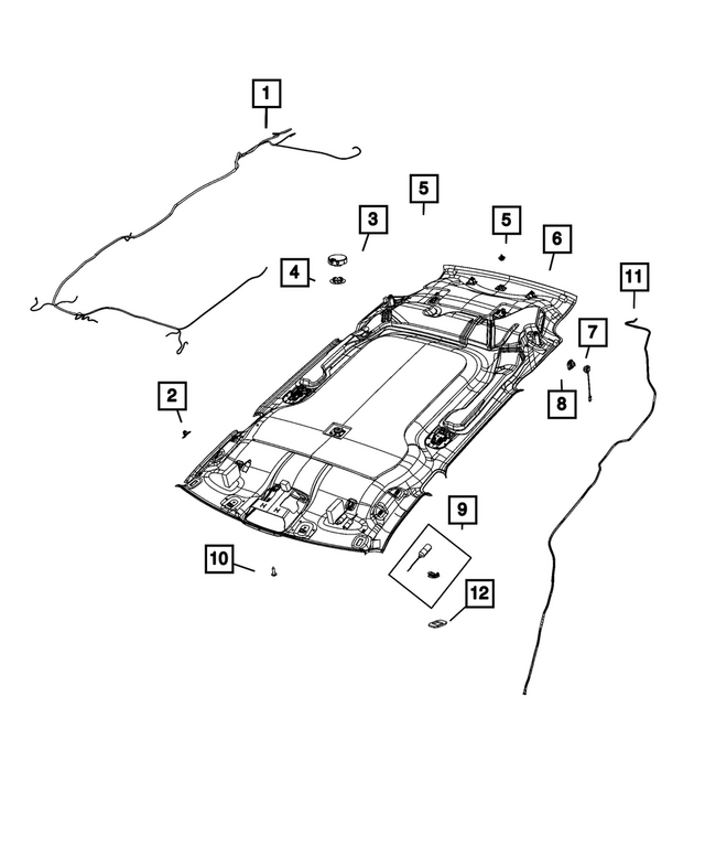 « 7GW94PS4AA –  : Garnissage Du Pavillon pour Mopar Image »