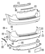 68088783AB - Frame, Bumper and Fascia: Rear Energy Absorber for Mopar Image image