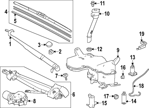Wiper & Washer Components for 2025 Lexus RX450h+ #1