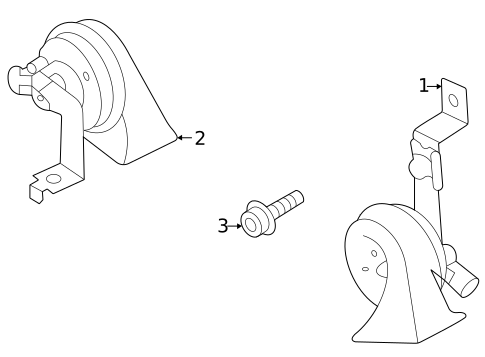 Horn for 2022 Kia Niro #0