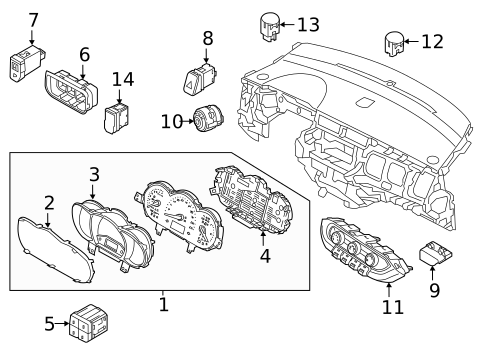 Cluster & Switches for 2012 Kia Rio #0