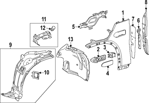 Fender & Components for 2023 Mercedes-Benz EQS 450 SUV #0