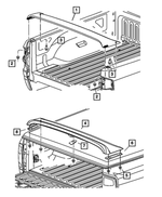 6102126AA - Body Sheet Metal Except Doors: Hex Nut And Washer for Mopar Image