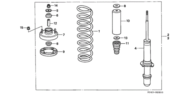 Front Shock Absorber for 1997 Honda Civic #0