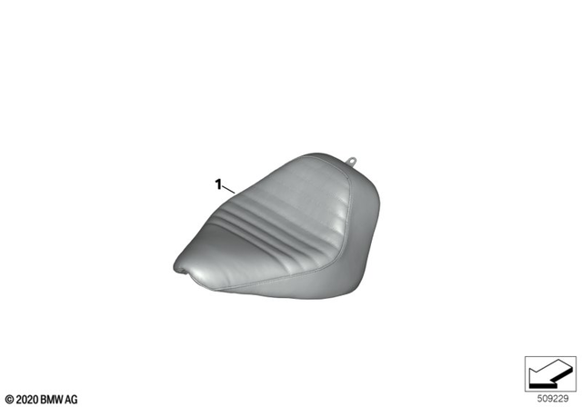 77342465314 - Ergonomics &amp; Comfort: Solo Seat Vintage, Black for BMW-Motorrad Image