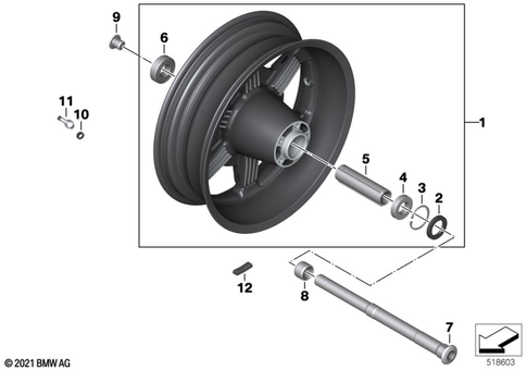 Wheels with Bearings for 2022 BMW-Motorrad R 18 B #2