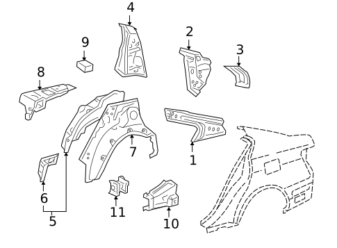Inner Structure for 2011 Lexus GS450h #0