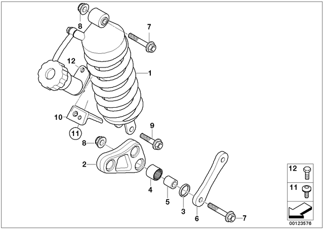 33537674514 - : Bracket, Adjusting Wheel for BMW-Motorrad Image