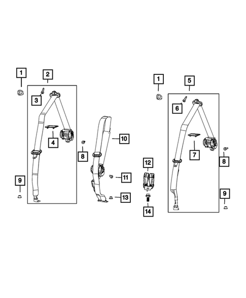 Seat Belts for 2022 Jeep Wrangler #2