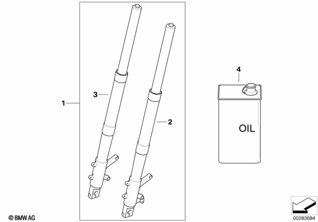 31427652283 - Front Axle, Front Suspension: Telescoping Fork Oil - 5000ML Sae10 for BMW-Motorrad Image image