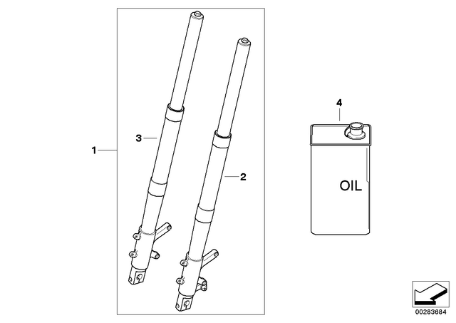 31429062158 - Front Axle, Front Suspension: Telescopic Fork Oil Type 1 - 1000ML for BMW-Motorrad Image