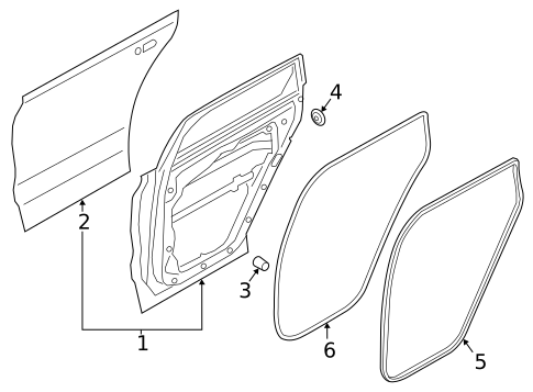 Door & Components for 2019 Hyundai Santa Fe #2