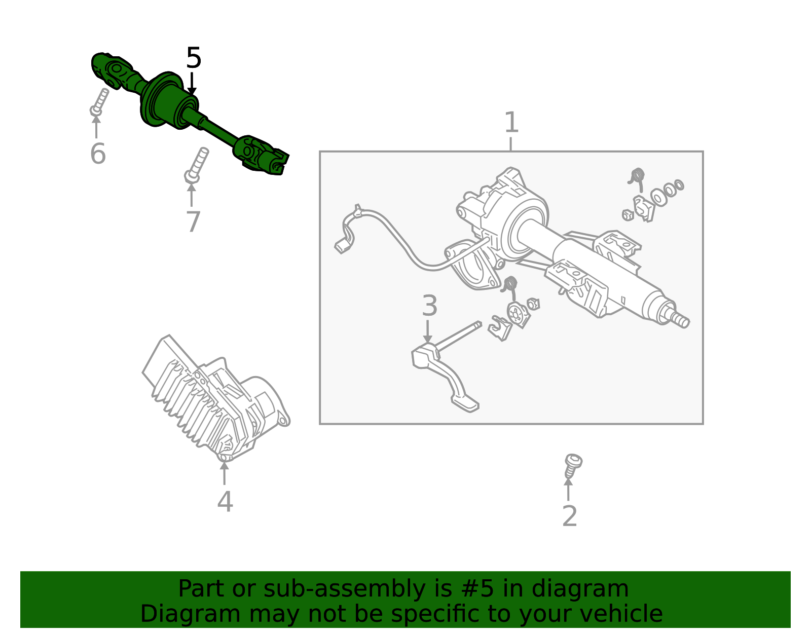 2004-2012 GM Intermediate Steering Shaft 20821325 GM | GMPartsDirect.com
