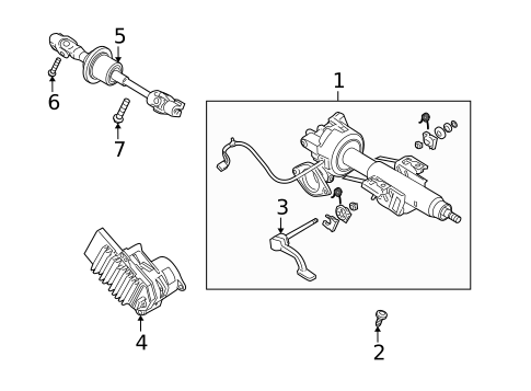 Steering Column Assembly for 2008 Saturn Aura #0