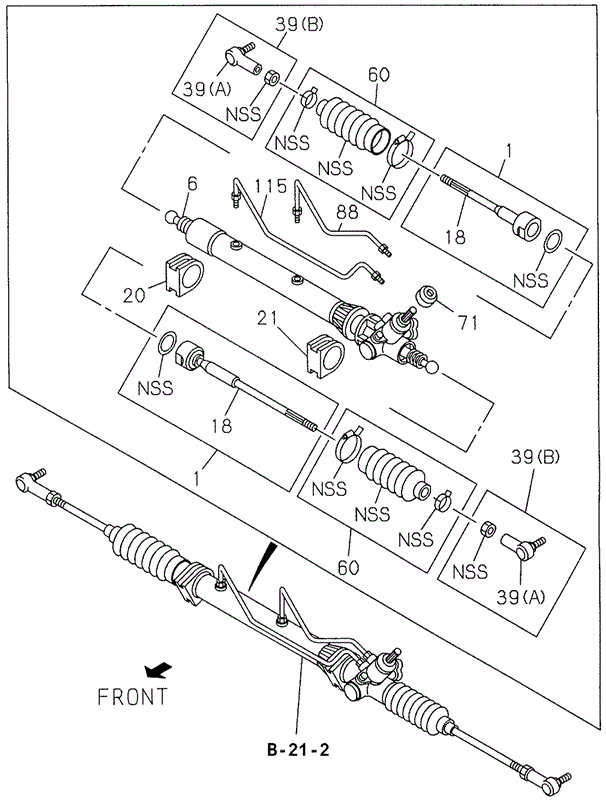 P.S. Gear Box Components for 2002 Honda Passport #0