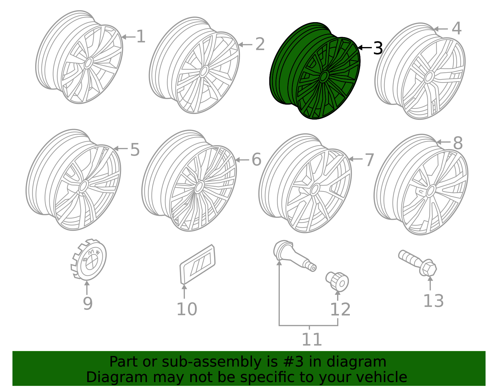 Wheel, Alloy - BMW (36116884206)