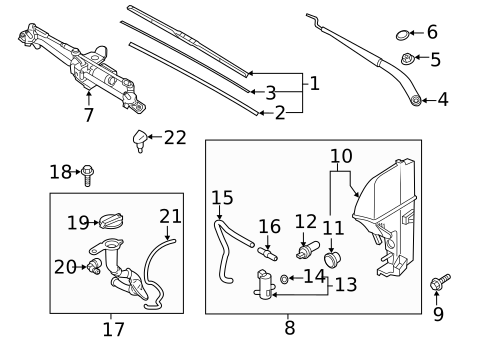 Wiper & Washer Components for 2019 Kia K900 #0