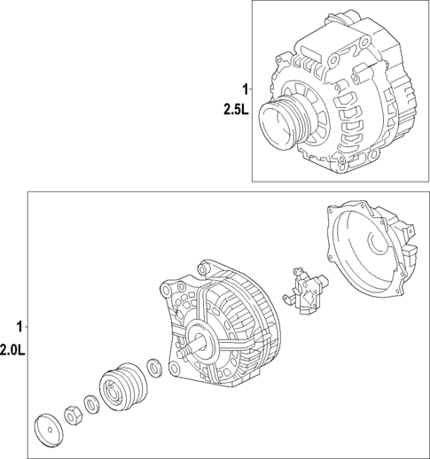 Alternator for 2021 Audi TTS Quattro #1