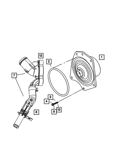 Water Pump and Related Parts for 2007 Chrysler Sebring #0