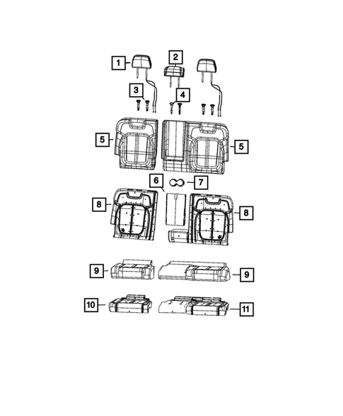 Rear Seats - Second Row for 2023 Jeep Grand Cherokee L #7
