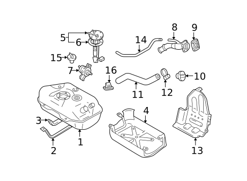 Fuel System Components for 2004 Suzuki XL-7 #0