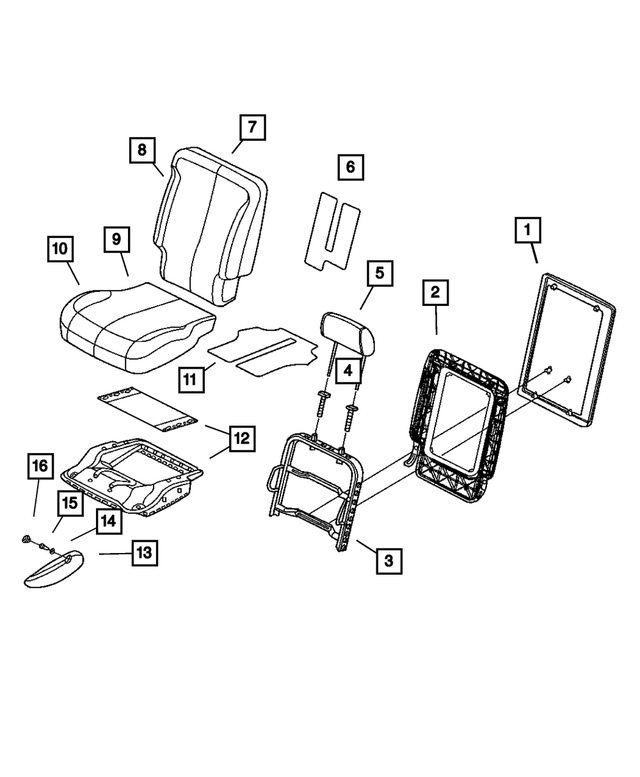 4610105AB - Interior Trim: Heater Pad, Seat Back for Mopar Image