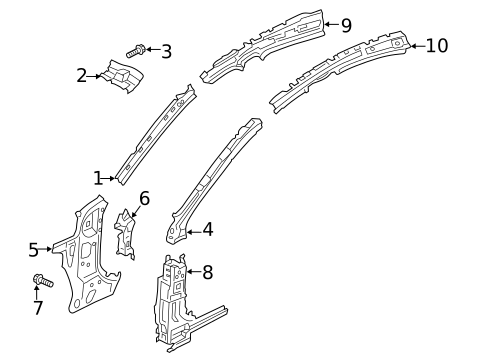 Hinge Pillar for 2022 Mazda 3 #0