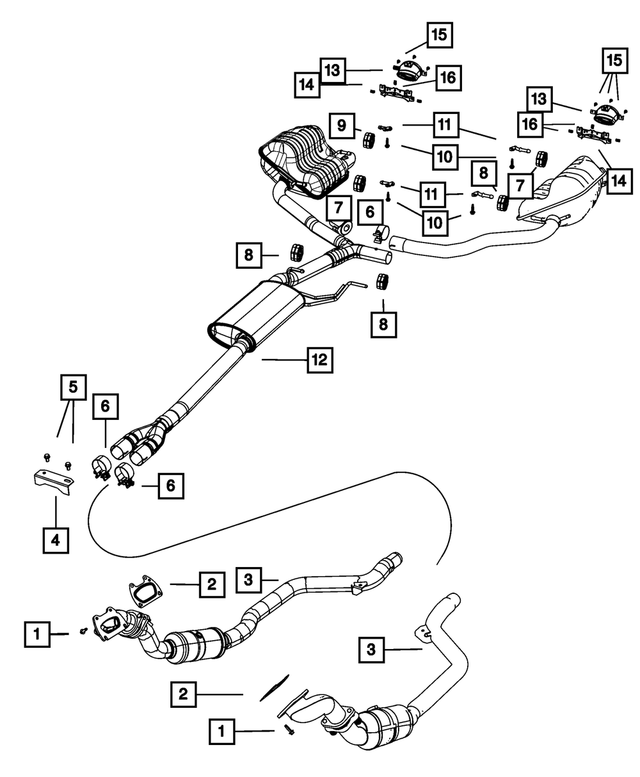 68038396AH - Exhaust: Front Pipe And Converter, Right for Mopar Image
