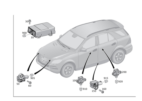 Belt Tensioner, Airbag and Side Airbag for 2017 Mercedes-Benz GLE550e #0