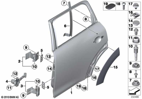 Door, Rear for 2010 Mini Cooper S #0