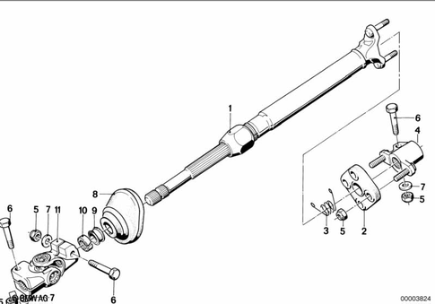 Steering Column for 1992 BMW 740i #7