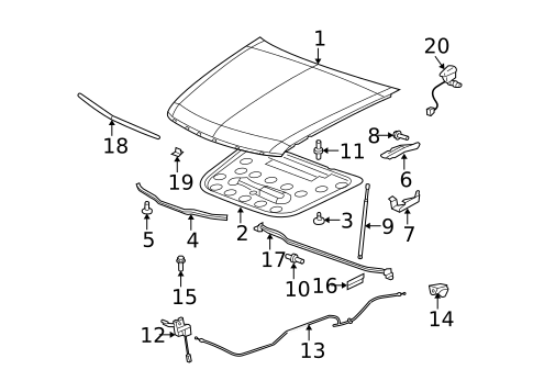 Exterior Trim - Hood for 2006 Cadillac STS #0