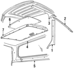 L548JS8 - Body: Interior Molding for Dodge: D100, D150, D250, D350, Ramcharger, W100, W150, W250, W350 Image