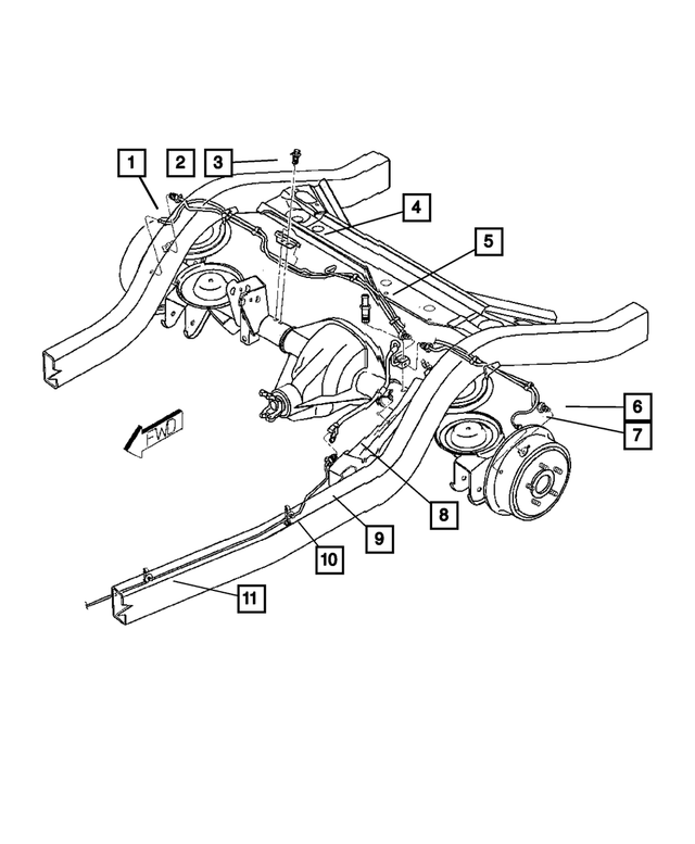 56027728AB - Service Brakes: Anti-lock Brakes Sensor, Right for Mopar Image
