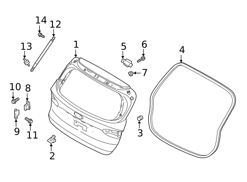 Gate & Hardware for 2023 Hyundai Santa Fe #1