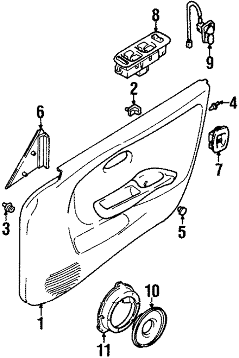 Interior Trim - Front Door for 1996 Suzuki Esteem #0