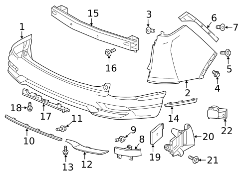 Bumper & Components - Rear for 2020 Honda CR-V #0
