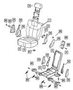 UR631DVAA - Interior Trim: Rear Seat Back Cover, Left for Mopar Image