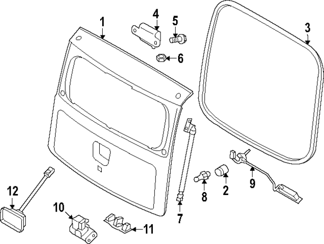 737002K060 - : Lift Gate for Kia Image
