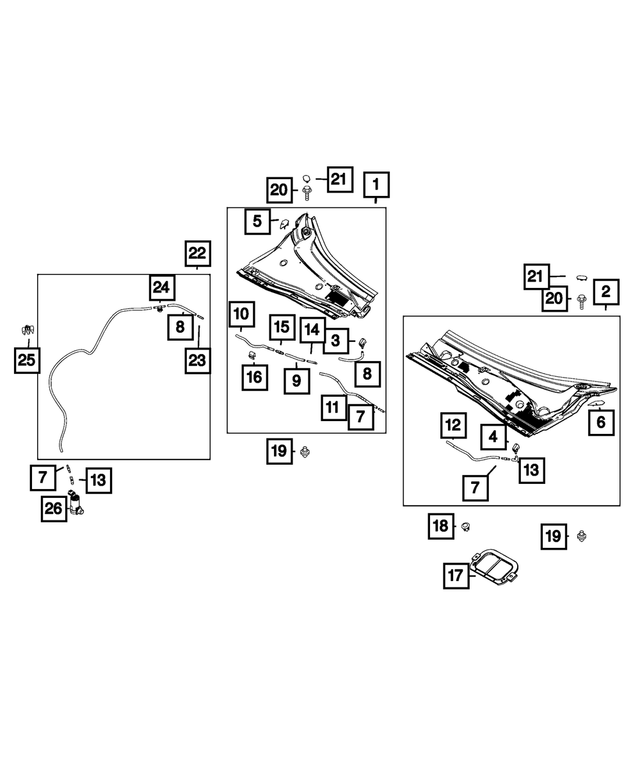 68417397AA - Electrical: Cowl Top Panel, Passenger Side for Mopar Image