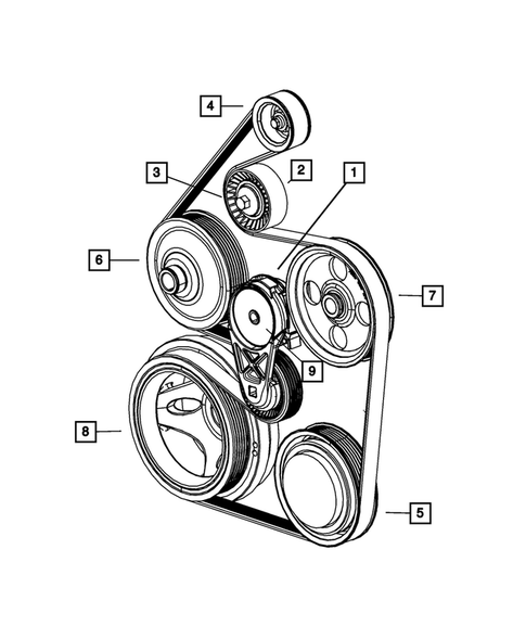 Pulleys and Related Parts for 2009 Chrysler Aspen #0