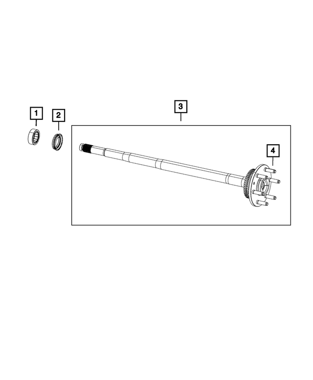 68349986AB - Rear Axle; Corporate 235 MM; Differential and Drive Line: Axle Rear Shaft, Right for Mopar Image image