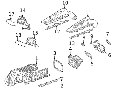 Supercharger & Components for 2004 Mercedes-Benz SL55 AMG #0