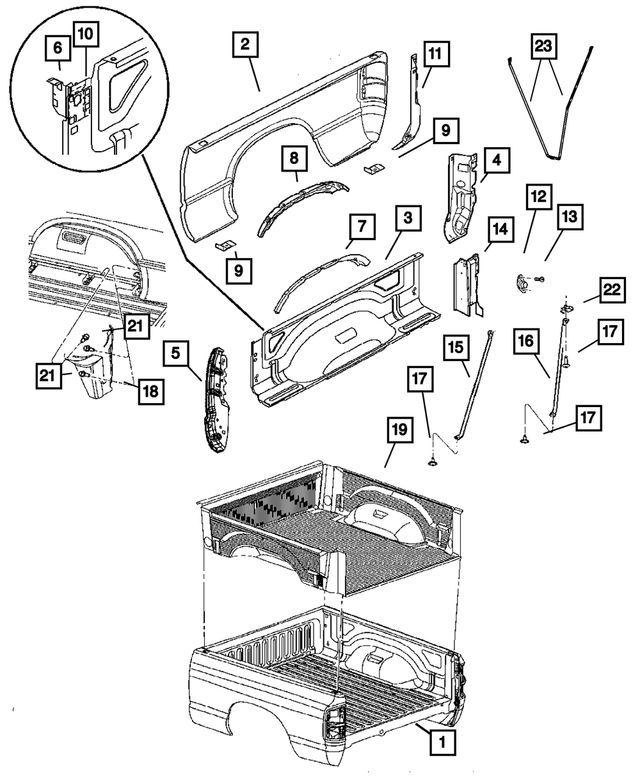 55359892AA - Body Sheet Metal Except Doors: Side Rail Brace, Right for Mopar Image